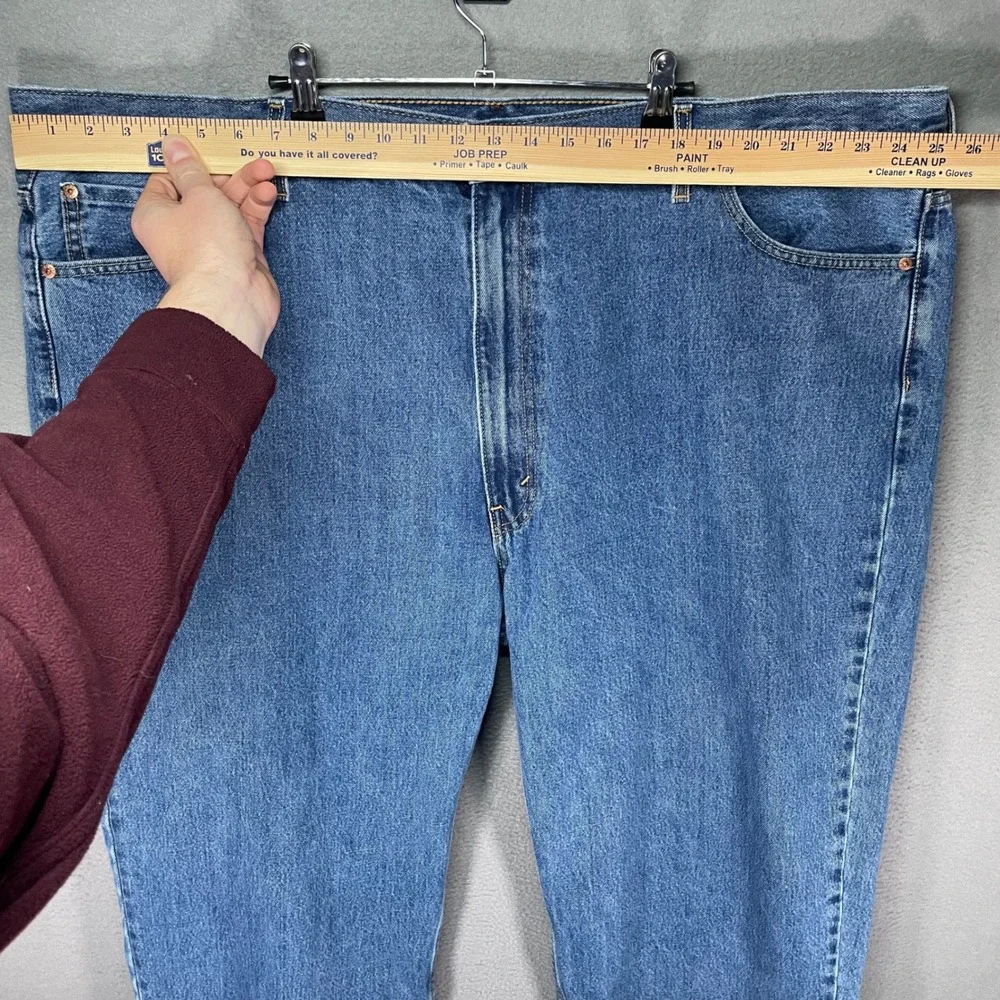 Levis 550 Relaxed‎ Fit Jeans Mens 52x30 Blue Denim Straight Leg